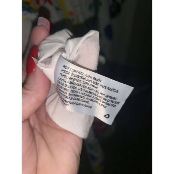 RIXO forTarget Multicolor Floral Mock Neck Cascade Ruffled Midi Casual Dress 4 - Picture 9 of 9